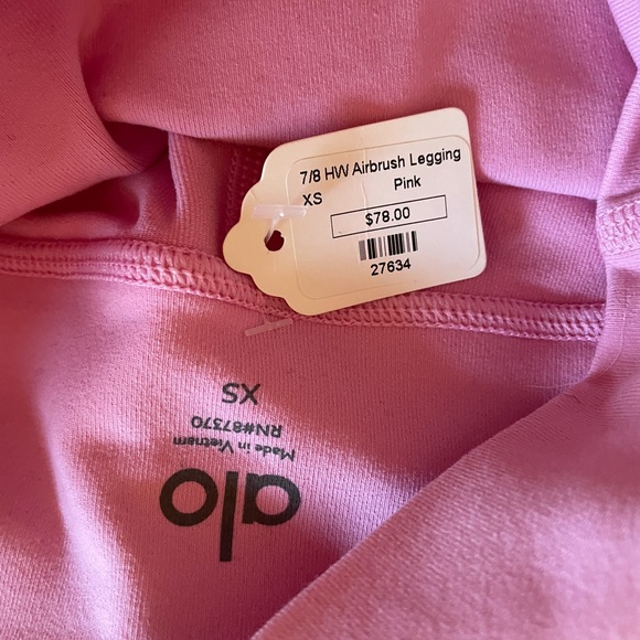 Alo 7/8 Leggings in Pink - Picture 1 of 3